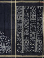 Black Pochampally Silk Saree