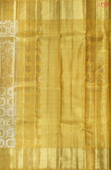 Golden Kanchipuram Tissue Jacquard Silk Saree
