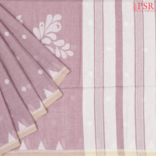 Dull Pink Byloom Cotton Saree