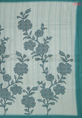 Light Teal Semi Tussar Saree