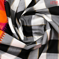 Black & White Kanchipuram Silk Saree