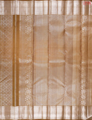 Mustard Brown Kanchipuram Jacquard Silk Saree