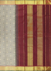 Taupewood Grey Kanchipuram Silk Saree