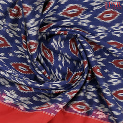 Midnight Blue Ikkat Cotton Saree