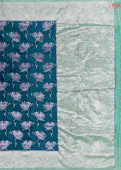 Peacock Cyan Georgette Saree