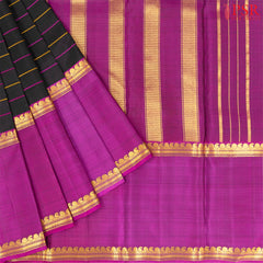 Black Ganga Jamuna Kanchipuram Silk Saree