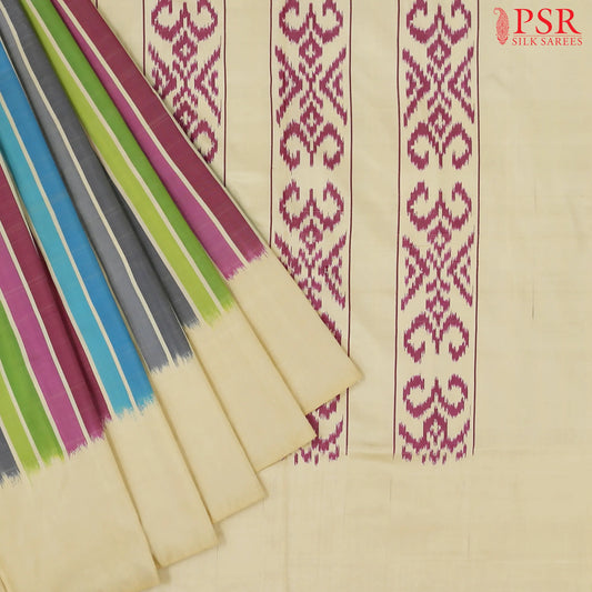 Multicolor Pochampally Silk Ikat Saree