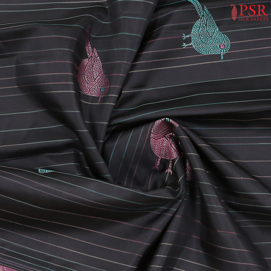 Black Kanchipuram Silk Saree