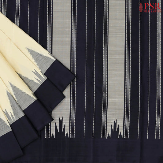 Light Beige Kanchipuram Silk Saree