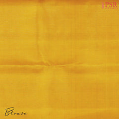 Yellow Kanchipuram Jacquard Silk Saree