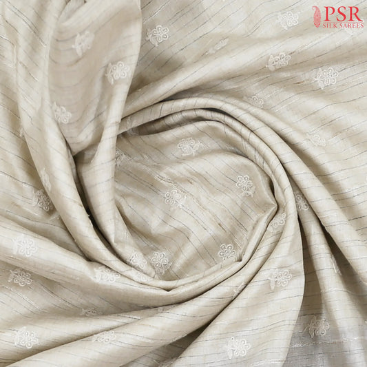 Pearl Beige Semi Tussar Saree