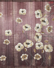 Rosy Brown Semi Dupion Saree