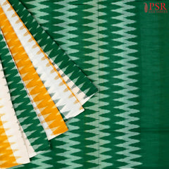 Tricolor Ikkat Cotton Saree