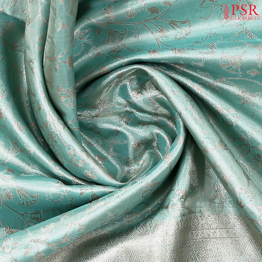 Mint Green Kanchipuram Tissue Silk Saree