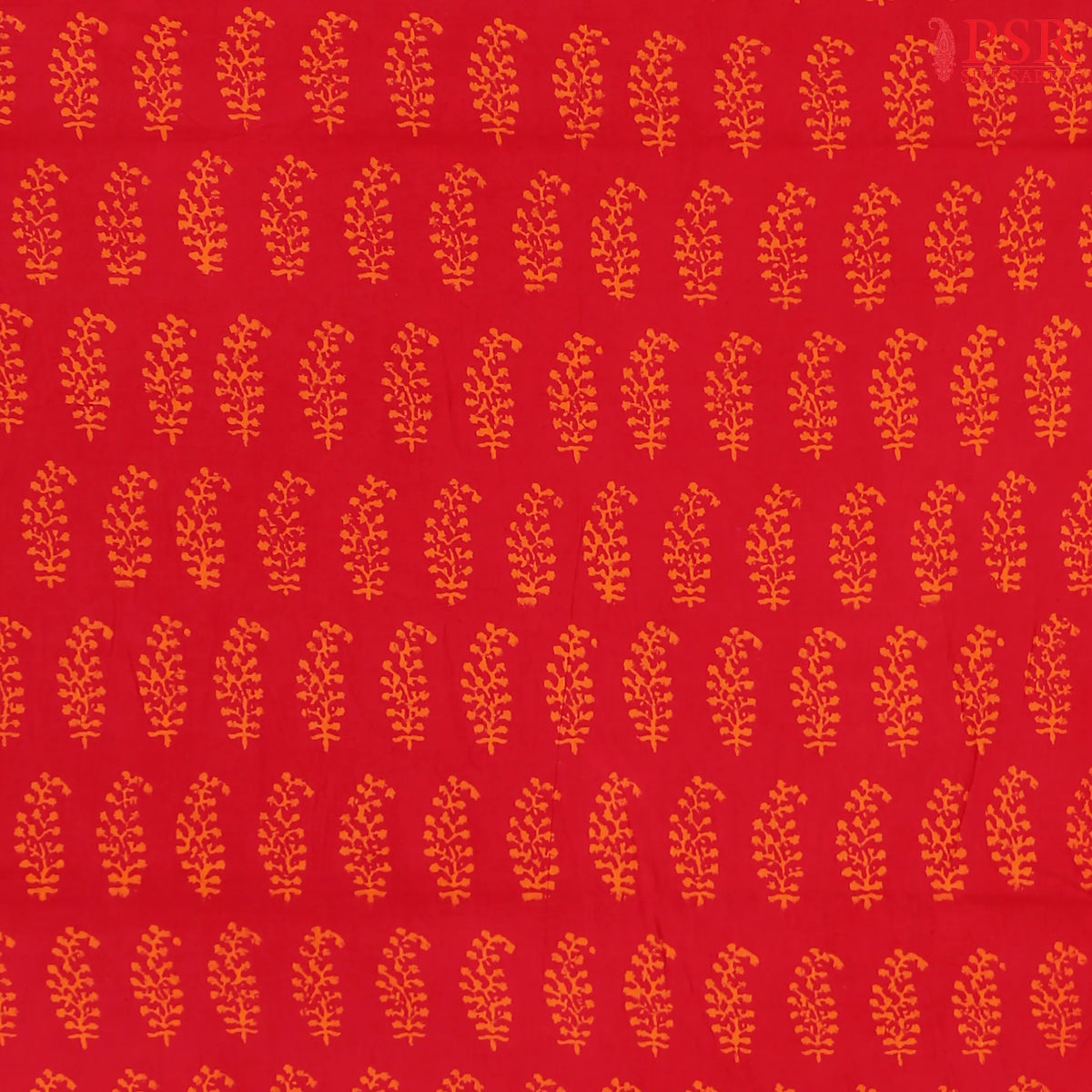 Crimson red Jaipur Cotton Print Running Material