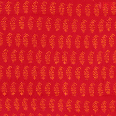 Crimson red Jaipur Cotton Print Running Material