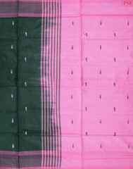 Bottle Green Vazhainaar Silk Saree