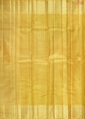 Golden Yellow Kanchipuram Jacquard Tissue Silk Saree