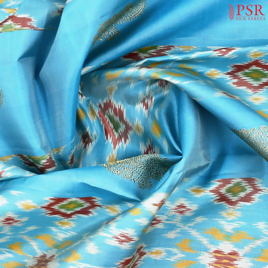 Light Blue Kanchipuram Silk Saree