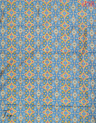 Steel Blue Soft Patola Dress Material
