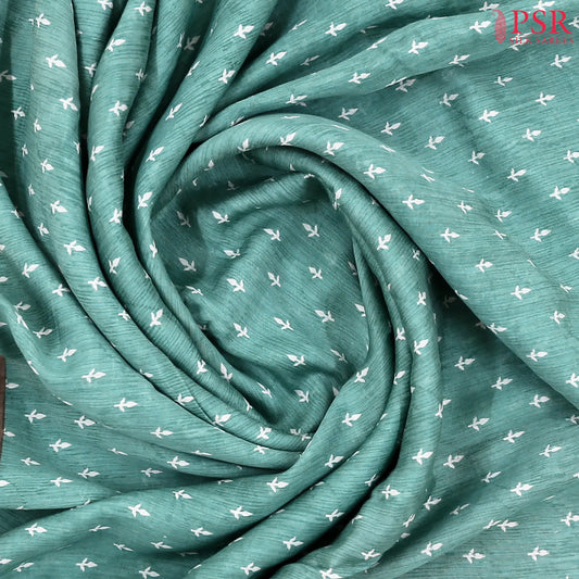 Glacier Cyan Assam Saree