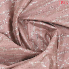 Dusty Rose Semi Tussar Embroidery Saree
