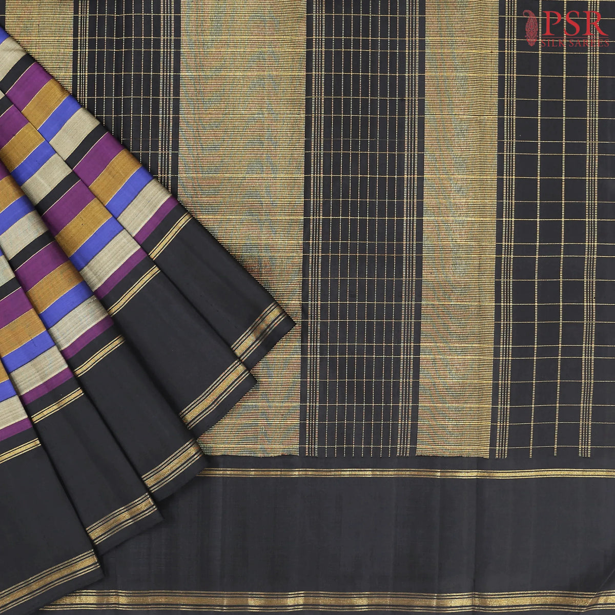 Multicolor Kanchipuram Silk Saree