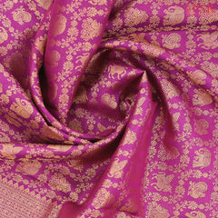 Deep Magenta Kanchipuram Jacquard Silk Saree
