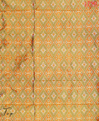 Dark Mustard Yellow Pochampally Silk Dress Material