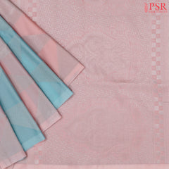 Pastel Blue & Pastel Pink Soft Art Silk Saree