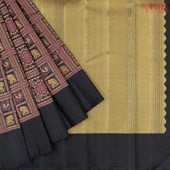 Black Kanchipuram Silk Saree