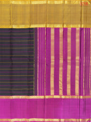 Black Ganga Jamuna Kanchipuram Silk Saree
