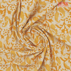 Yellow Batik Print Running Material