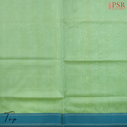 Light Green Maheswari Silk Cotton Dress Material
