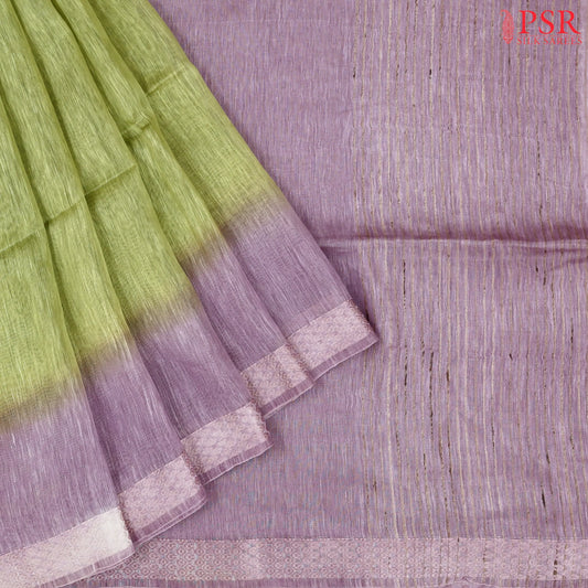 Light Green Semi Tussar Saree