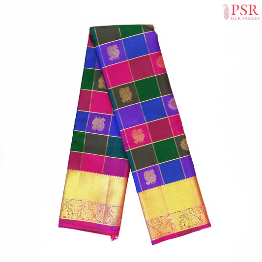 Multicolor Kanchipuram Silk Saree