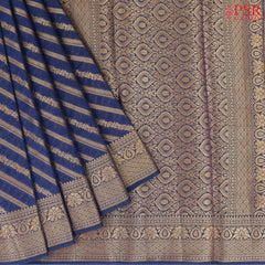 Dark Blue Semi Dupion Saree