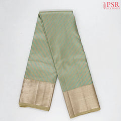 Green & Beige Kanchipuram Jacquard Silk Saree