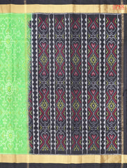 Parrot Green Pochampally Soft Silk Saree
