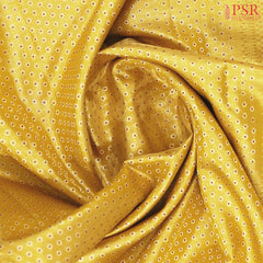 Golden Yellow Kanchipuram Jacquard Tissue Silk Saree