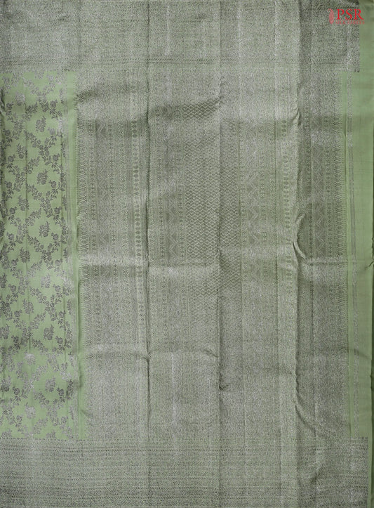 Asparagus Green Kanchipuram Silk Saree