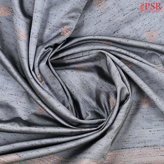 Slate Grey Jute Art Silk Saree