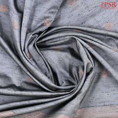 Slate Grey Jute Art Silk Saree