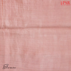 Salmon Pink Chiniya Silk Saree