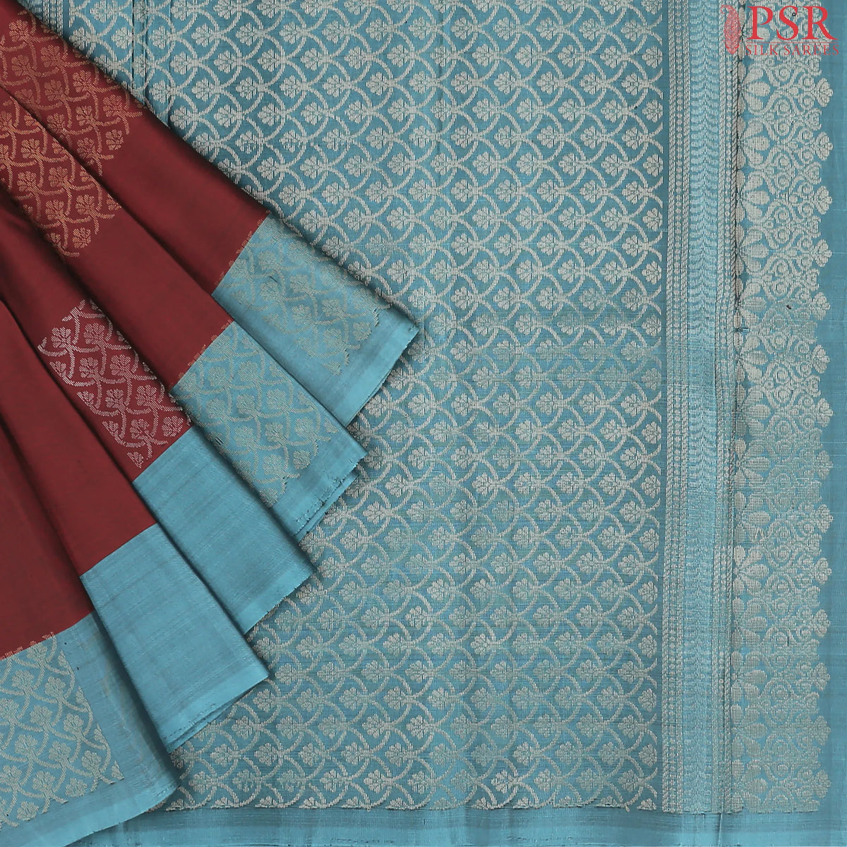 Dark Red Soft Silk Mix Saree