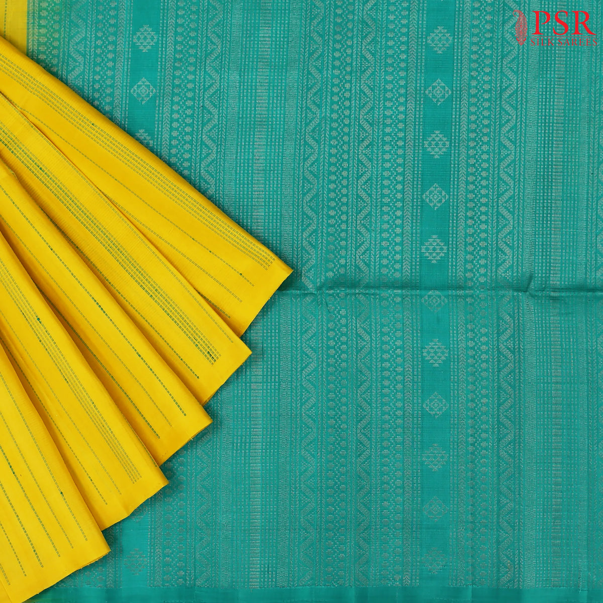 Canary Yellow Soft Silk Saree