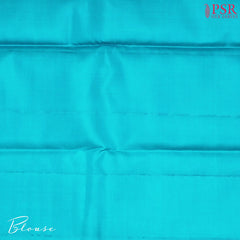 Bondi Blue Fancy Kanchipuram Silk Saree