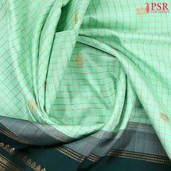 Mint Green Kanchipuram Silk Saree