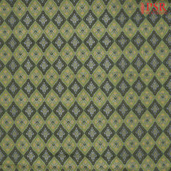 Fern Green Semi Tassar Ikkat Print Running Material