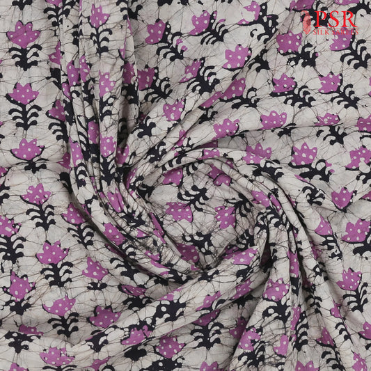 Light Grey Batik Print Running Material